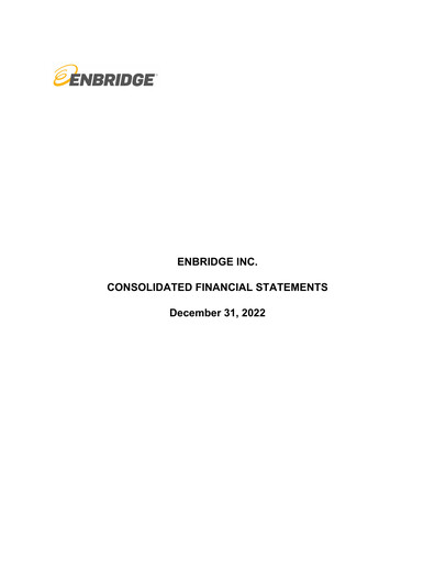 Thumbnail Enbridge Financial Statement 2022