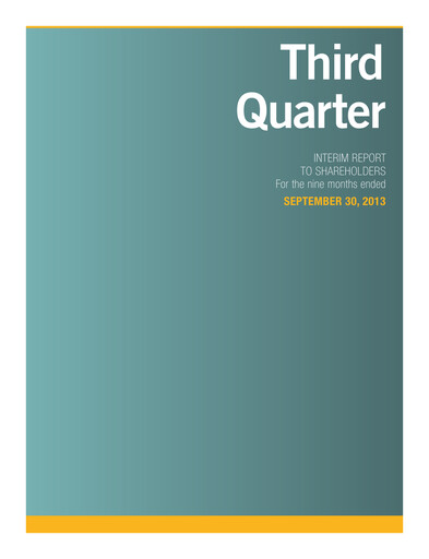 Thumbnail Enbridge Quarterly Report 2013-q3