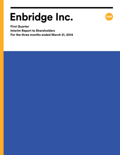 Thumbnail Enbridge Quarterly Report 2014-q1