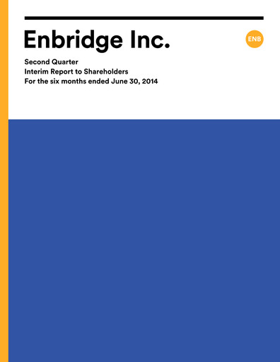 Thumbnail Enbridge Quarterly Report 2014-q2