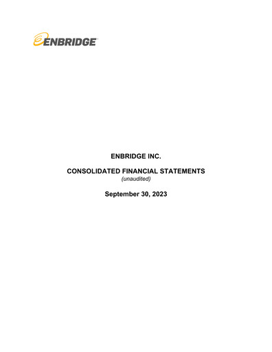 Thumbnail Enbridge Quarterly Report 2023-q3