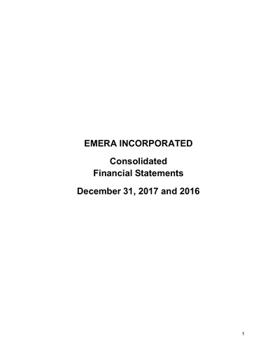 Thumbnail Emera Financial Statement fy2017