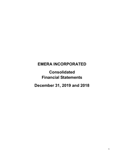Thumbnail Emera Financial Statement fy2019
