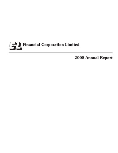 Miniature E-L Financial Rapport annuel 2008