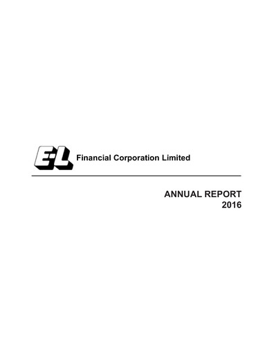 Miniature E-L Financial Rapport annuel 2016