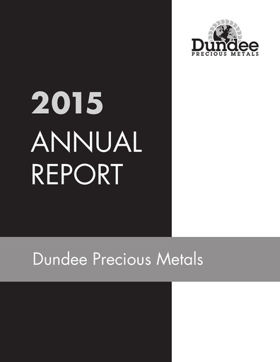 Thumbnail Dundee Precious Metals Annual Report 2015