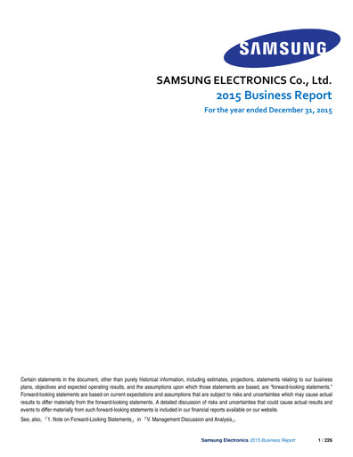 Miniature Samsung Rapport annuel 2015