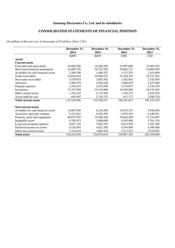 Thumbnail Samsung Financial Statement 2014