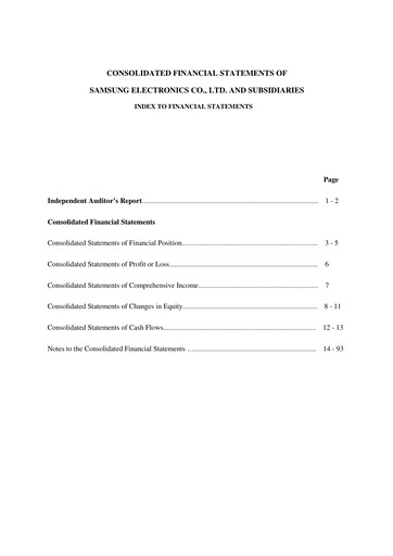 Thumbnail Samsung Financial Statement 2016