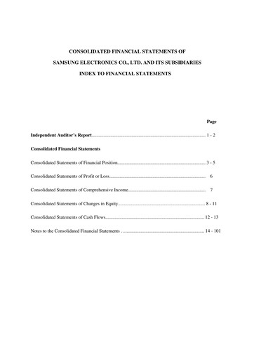Thumbnail Samsung Financial Statement 2017