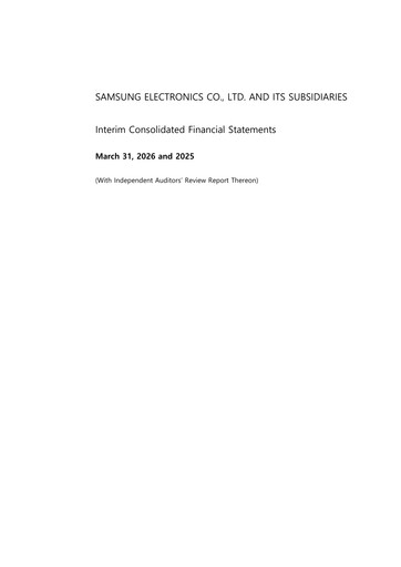 Miniature Samsung Bilan financier 2026-q1