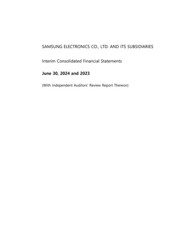 Thumbnail Samsung Half-year Report 2024-h1