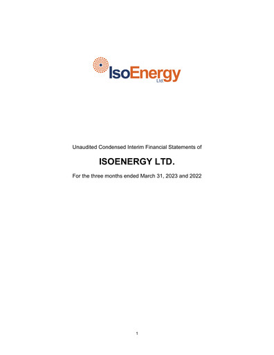Thumbnail IsoEnergy Quarterly Report 2023-q1