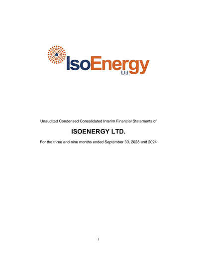 Thumbnail IsoEnergy Quarterly Report 2025-q3
