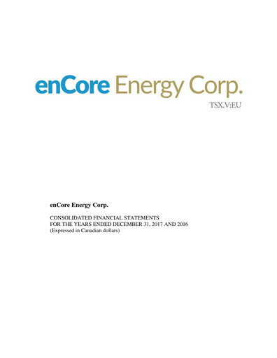 Thumbnail enCore Energy Annual Report 2017