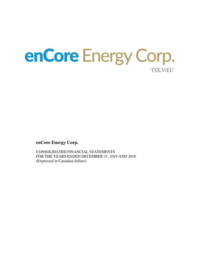 Thumbnail enCore Energy Annual Report 2019