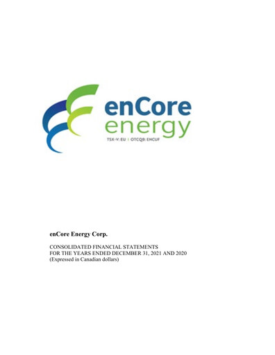Thumbnail enCore Energy Annual Report 2021