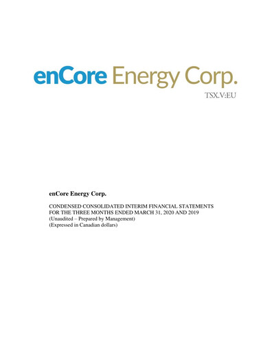 Thumbnail enCore Energy Quarterly Report 2020-q1