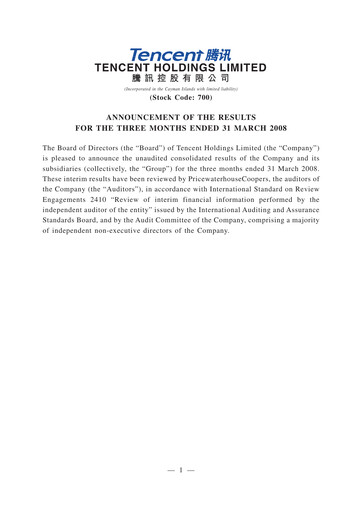 Thumbnail Tencent Financial Statement 2008-q1