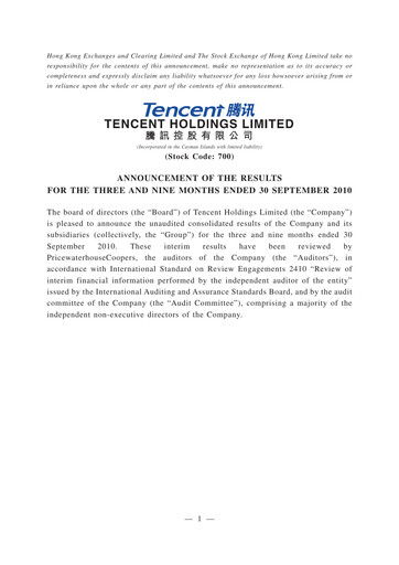 Thumbnail Tencent Financial Statement 2010-9m