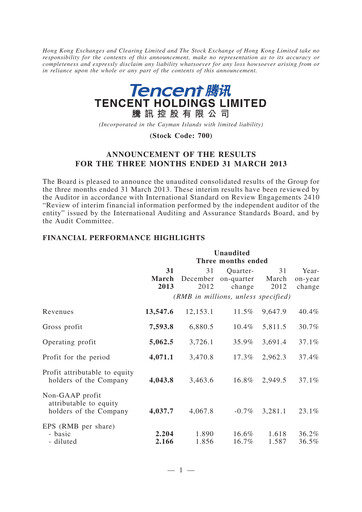 Thumbnail Tencent Financial Statement 2013-q1