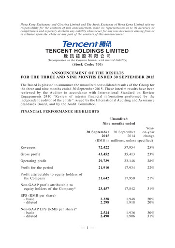 Thumbnail Tencent Financial Statement 2015-9m
