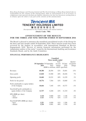 Thumbnail Tencent Financial Statement 2016-9m