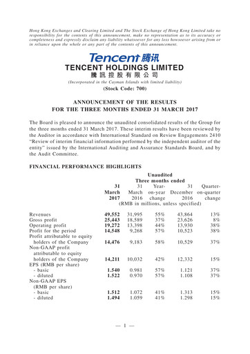 Thumbnail Tencent Financial Statement 2017-q1