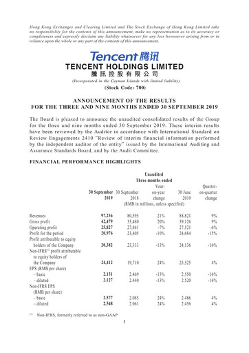 Thumbnail Tencent Financial Statement 2019-9m