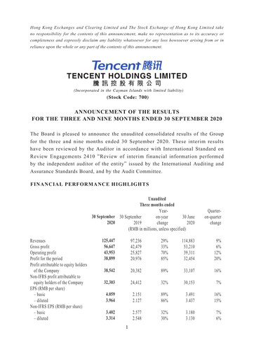 Thumbnail Tencent Financial Statement 2020-9m