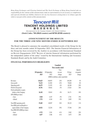 Thumbnail Tencent Financial Statement 2023-9m