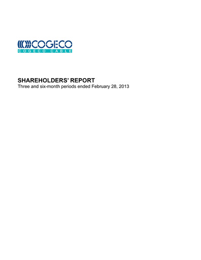 Vorschaubild Cogeco Quartalsbericht 2013-q2