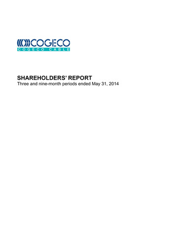 Vorschaubild Cogeco Quartalsbericht 2014-q3