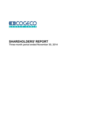 Vorschaubild Cogeco Quartalsbericht 2015-q1