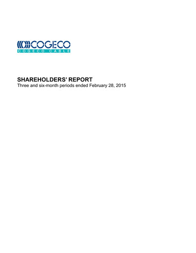 Vorschaubild Cogeco Quartalsbericht 2015-q2