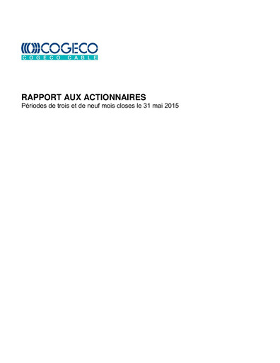 Vorschaubild Cogeco Quartalsbericht 2015-q3