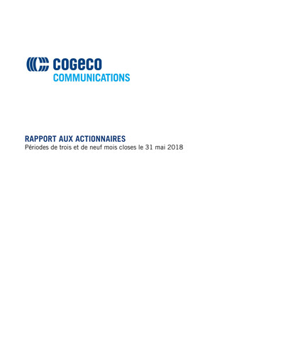 Vorschaubild Cogeco Quartalsbericht 2018-q3