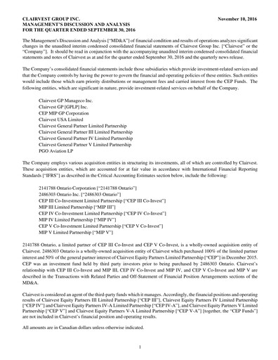 Vorschaubild Clairvest Group Quartalsbericht 2017-q2