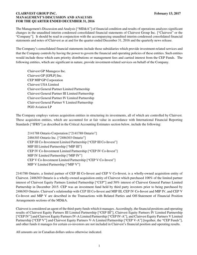 Vorschaubild Clairvest Group Quartalsbericht 2017-q3