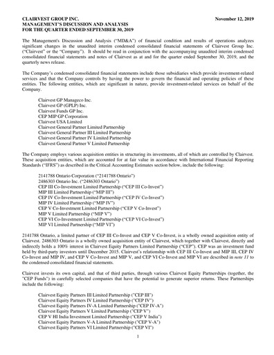 Vorschaubild Clairvest Group Quartalsbericht 2020-q2