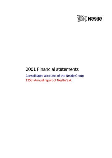 Vorschaubild Nestlé Finanzmitteilung 2001