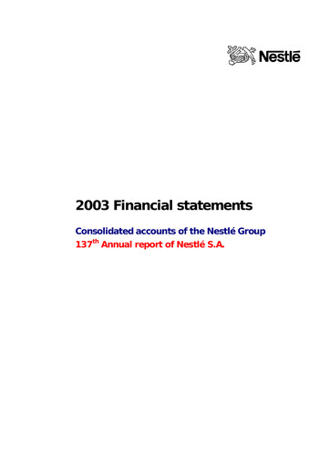 Vorschaubild Nestlé Finanzmitteilung 2003