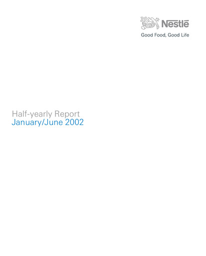 Miniature Nestlé Rapport semestriel 2002-h1