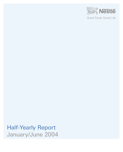Miniature Nestlé Rapport semestriel 2004-h1