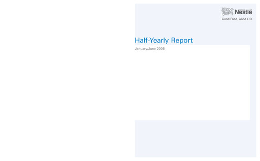Miniature Nestlé Rapport semestriel 2005-h1
