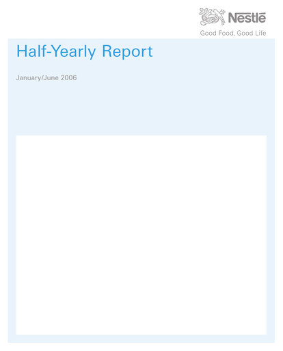 Miniature Nestlé Rapport semestriel 2006-h1