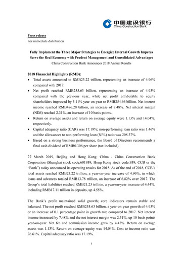 Thumbnail China Construction Bank Annual Report 2018