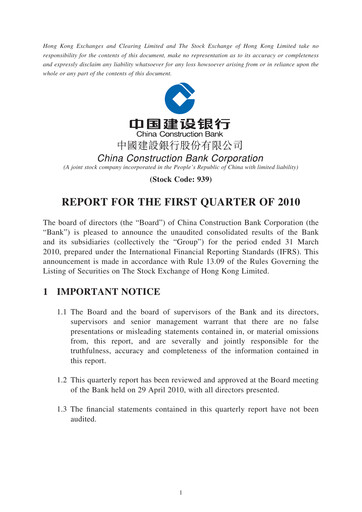 Thumbnail China Construction Bank Quarterly Report 2010-q1