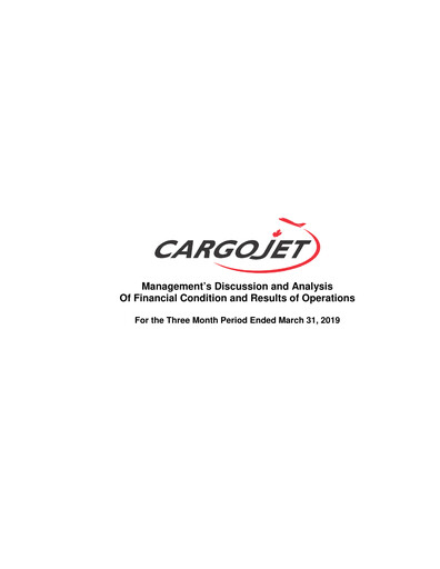 Thumbnail Cargojet Quarterly Report 2019-q1