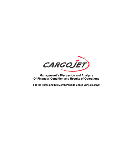 Thumbnail Cargojet Quarterly Report 2020-q2
